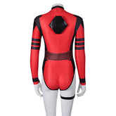 Deadpool & Wolverine (2024) Women Deadpool Red Swimsuit Cosplay Costume Outfits Halloween Carnival Suit